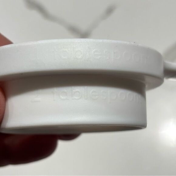 Set of 4 pcs White Plastic Kitchen Baking Measuring Measure Spoon Cup Set - Picture 14 of 16